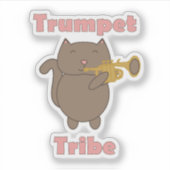 トランペット部族の猫音楽 シール (正面)