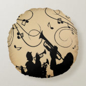 トランペット部素朴楽曲 ラウンドクッション (正面)