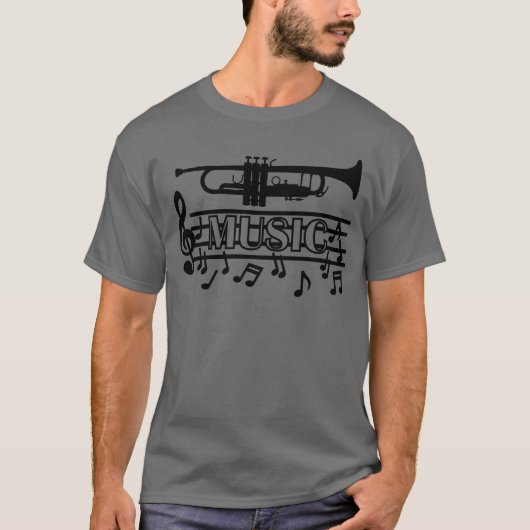 トランペット音楽のギフト Tシャツ (正面)