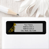 トランペット音楽の漫画のラベル ラベル (インサイチュ)