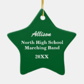 トランペット音楽グリーンスターセラミックオーナメント セラミックオーナメント (裏面)