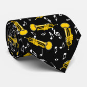 トランペット音楽ノートパターン ネクタイ (ロール)