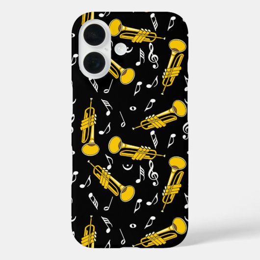 トランペット音楽ノートパターン Case-Mate iPhoneケース (裏面)