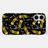 トランペット音楽ノートパターン Case-Mate iPhoneケース (裏面 (横))