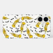 トランペット音楽ノートパターン Case-Mate iPhoneケース (裏面 (横))