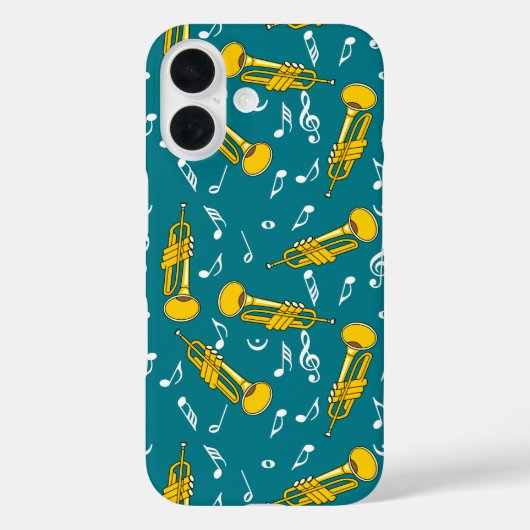 トランペット音楽ノートパターン Case-Mate iPhoneケース (裏面)