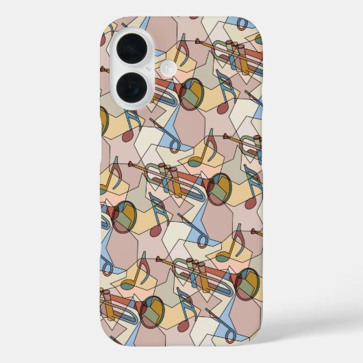 トランペット音楽ノートフラグメント Case-Mate iPhoneケース (裏面)