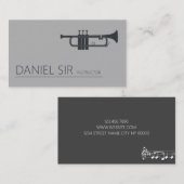 トランペット音楽教師名刺 名刺 (正面/裏面)