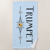 トランペット飾り線 ビーチタオル (正面)