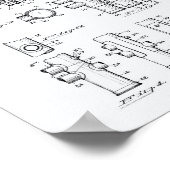 トランペット1939パテントアートホワイト紙 ポスター (角)