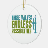 トランペット3バルブ無限の可能性音楽 セラミックオーナメント (左)
