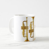 トランペット3個 コーヒーマグカップ (正面左)