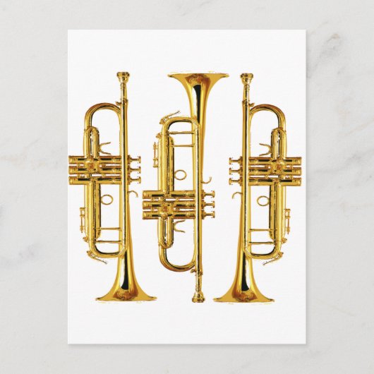トランペット3個 ポストカード (正面)
