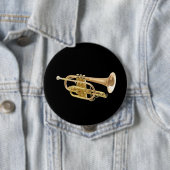 "トランペット"のデザインギフトおよびプロダクト 缶バッジ (インサイチュ)