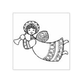 トランペット・エンジェル・アート・スタンプ ラバースタンプ (インプリント)