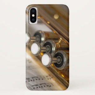 トランペット&シートミュージックブラス楽器 iPhone X ケース