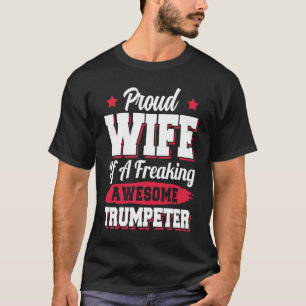 トランペット・ジャズ・ミュージック・マーチング・トランピーターの妻 Tシャツ