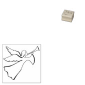 トランペット・スタンプ付き天使 ラバースタンプ (押印)