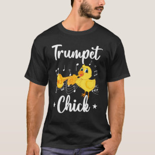 トランペット チキン 鶏 トランペット奏者 トランペットプレーヤー ミュー Tシャツ