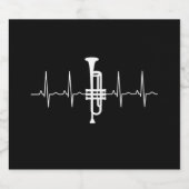 トランペット – トランペットのハートビートギフト ビールラベル (シングルラベル)