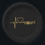 トランペット – トランペットのハートビートギフト ペーパープレート<br><div class="desc">トランペットの鼓動</div>