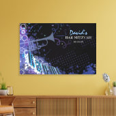 トランペット&ピアノバーバルミツワーサインインボード キャンバスプリント (インサイチュ (リビング))