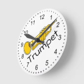 トランペット ラウンド壁時計 (傾斜)