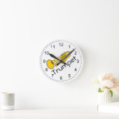 トランペット ラウンド壁時計 (ホーム)