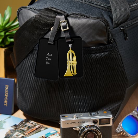 トランペット  ラゲッジタグ (正面&裏面)