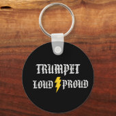 トランペット:大声とキーチ誇りを持ったェーン キーホルダー (正面)