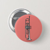 トランペット 缶バッジ (正面&裏面)