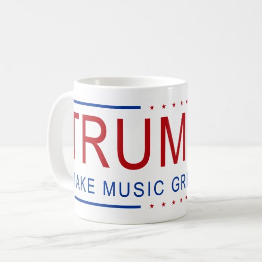 トランペット-音楽を素晴らしく再度させて下さい! コーヒーマグカップ (正面左)