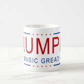 トランペット-音楽を素晴らしく再度させて下さい! コーヒーマグカップ (中央)