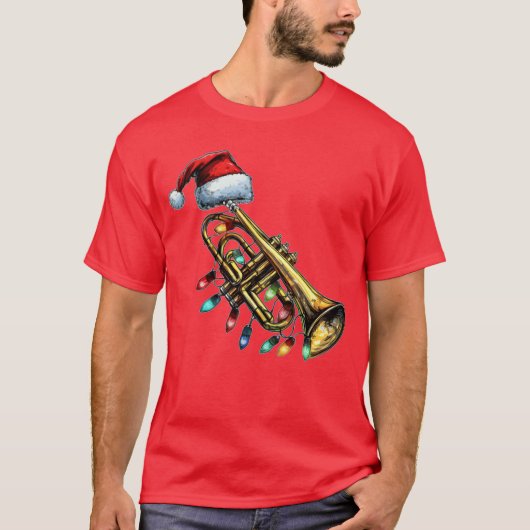 トランペット 音楽 楽器 ギフト Tシャツ (正面)