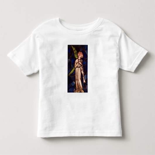 トランペット、c.1280を演奏する天使 トドラーTシャツ (正面)