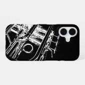 トランペット iPhone 16ケース (裏面横)