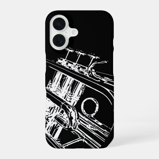 トランペット iPhone 16ケース (裏面)