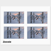 トランペットOUTLAWED矩形ステッカー 長方形シール (シート)