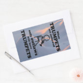 トランペットOUTLAWED矩形ステッカー 長方形シール (封筒)