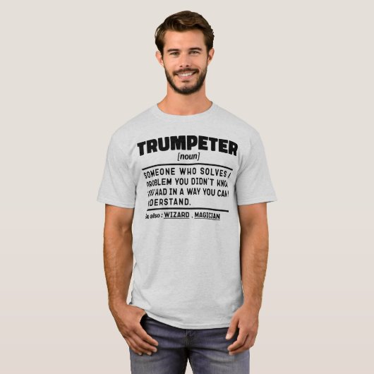 トランペーター名詞定義トランペットプレーヤー誕生日 Tシャツ (正面フル)