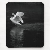 トランペーター白鳥B/w マウスパッド (正面)