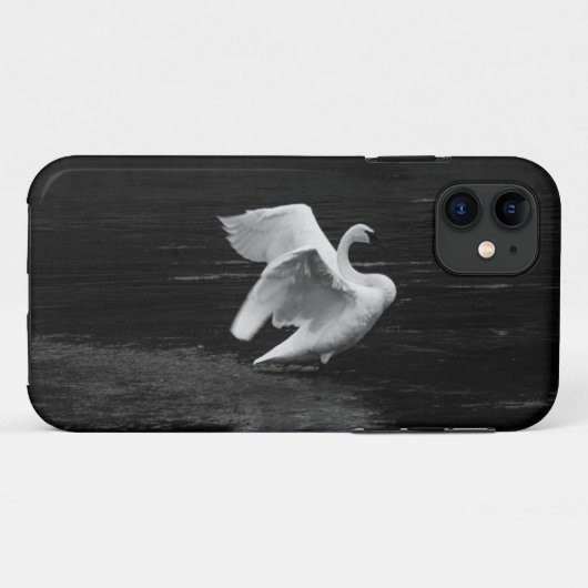 トランペーター白鳥B/w Case-Mate iPhoneケース (裏面(横))