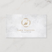 トランペーター金ゴールドトランペットアイコン名刺 名刺 (正面)