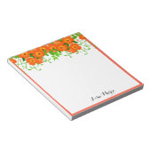 トランペ中国のットつる植物パーソナライズされたメモ帳 ノートパッド (アングル)