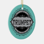 トランペ最高のット音符サークル セラミックオーナメント (右)