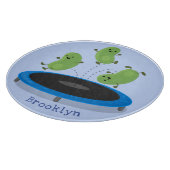 トランポおもしろいリン漫画の可愛いグリーンビーンズ カッティングボード (角)