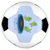 トランポおもしろいリン漫画の可愛いグリーンビーンズ サッカーボール (回転)