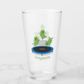 トランポおもしろいリン漫画の可愛いグリーンビーンズ タンブラーグラス (裏面)