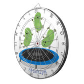 トランポおもしろいリン漫画の可愛いグリーンビーンズ ダーツボード (正面右)