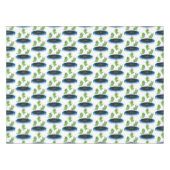 トランポおもしろいリン漫画の可愛いグリーンビーンズ テーブルクロス (正面(横))